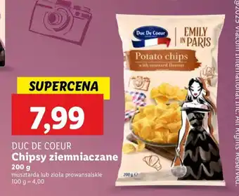 Lidl Chipsy zioła prowansalskie Duc De Coeur oferta