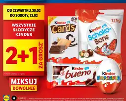 Lidl Herbatniki z czekoladą Kinder Cards oferta