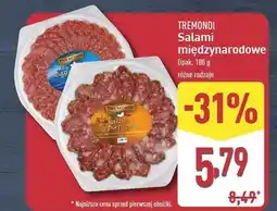 ALDI Salami międzynarodowe Tremondi oferta