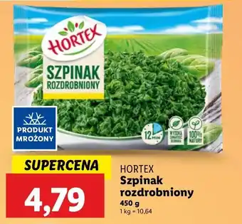 Lidl Szpinak rozdrobniony Hortex oferta