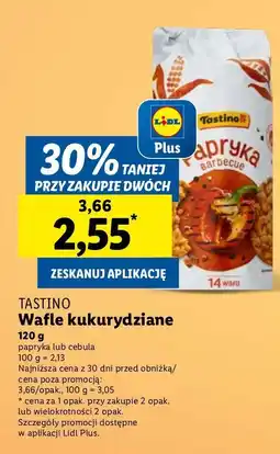 Lidl Wafle kukurydziane papryka Tastino oferta