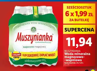 Lidl Woda niegazowana Muszynianka oferta