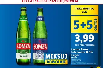 Lidl Piwo Łomża 0.0% oferta