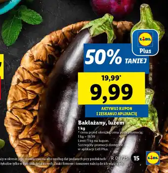 Lidl Bakłażany, luzem oferta