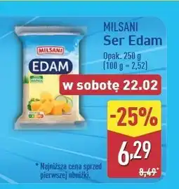 ALDI Ser edam w kawałku Milsani oferta