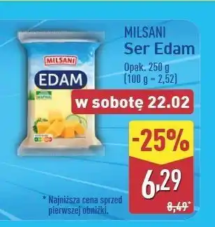 ALDI Ser edam w kawałku Milsani oferta