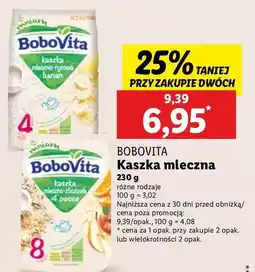 Lidl Kaszka mleczno-zbożowa 4 owoce Bobovita oferta