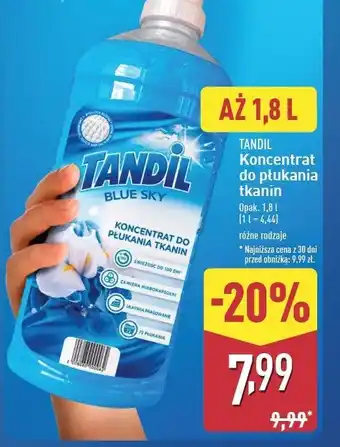 ALDI Koncentrat do płukania tkanin blue sky Tandil oferta