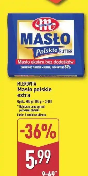 ALDI Masło ekstra Mlekovita Polskie oferta