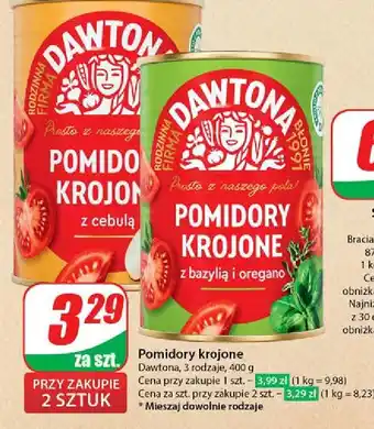 Dino Pomidory krojone z cebulą Dawtona oferta