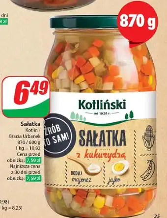 Dino Sałatka jarzynowa z kukurydzą Kotliński Specjał oferta