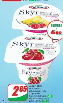 Dino Jogurt typu islandzkiego ananas i malina Piątnica Skyr oferta