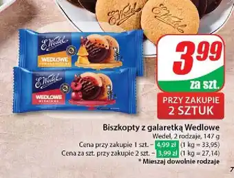 Dino Biszkopty z galaretka wiśniową E. Wedel oferta