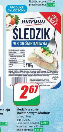 Dino Śledzik w sosie śmietanowym Marinus oferta