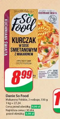 Dino Kurczak w sosie śmietanowym z makaronem So Food oferta