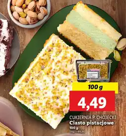 Lidl Cukiernia p. chojecki ciasto pistacjowe oferta