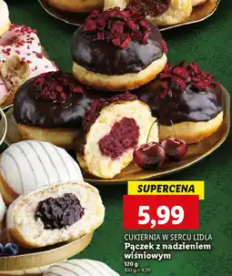 Lidl Cukiernia w sercu lidla pączek z nadzieniem wiśniowym oferta