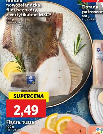 Lidl Flądra, tusza oferta