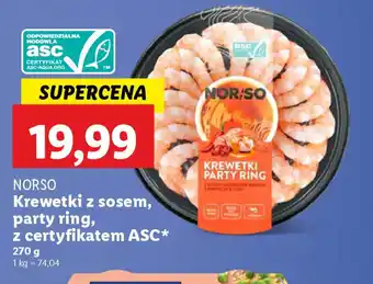 Lidl Norso krewetki z sosem, party ring oferta