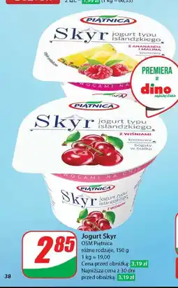 Dino Jogurt typu islandzkiego z wiśniami Piątnica skyr oferta