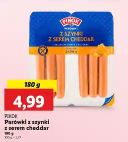 Lidl Pikok parówki z szynki z serem cheddar oferta