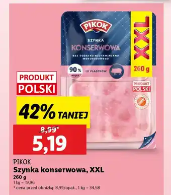 Lidl Pikok szynka konserwowa, xxl oferta