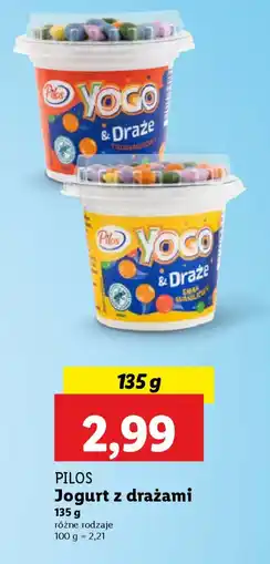 Lidl Pilos jogurt z drażami oferta