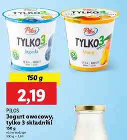 Lidl Pilos jogurt owocowy, tylko 3 składniki oferta