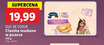 Lidl Duc de coeur ciastka maślane w puszce oferta