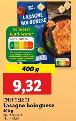 Lidl Chef select lasagne bolognese oferta