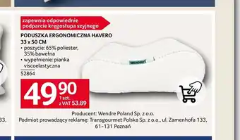 Selgros Poduszka ergonomiczna Havero oferta