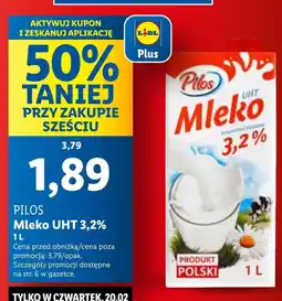 Lidl Mleko Pilos oferta