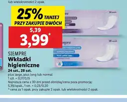 Lidl Wkładki higieniczne Siempre oferta