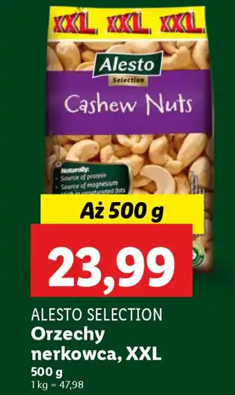 Lidl Alesto selection orzechy nerkowca, xxl oferta