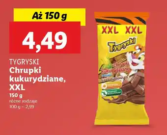 Lidl Tygryski chrupki kukurydziane, xxl oferta