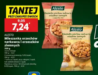 Lidl Alesto mieszanka orzechów nerkowca, orzeszków ziemnych oferta