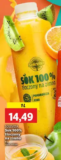 Lidl Solevita sok 100% tłoczony na zimno oferta