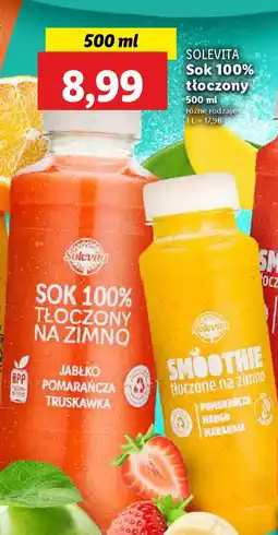 Lidl Solevita sok 100% tłoczony oferta