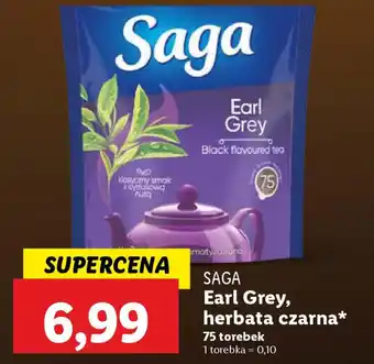 Lidl Saga earl grey, herbata czarna oferta