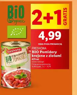 Lidl Freshona bio pomidory krojone z ziołami oferta