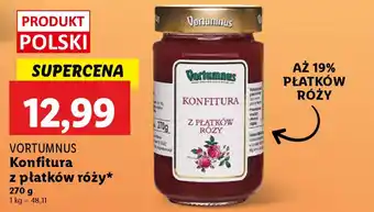 Lidl Vortumnus konfitura z płatków róży oferta