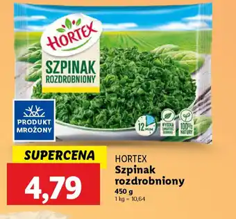 Lidl Hortex szpinak rozdrobniony oferta