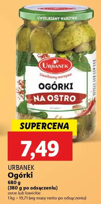 Lidl Urbanek ogórki oferta