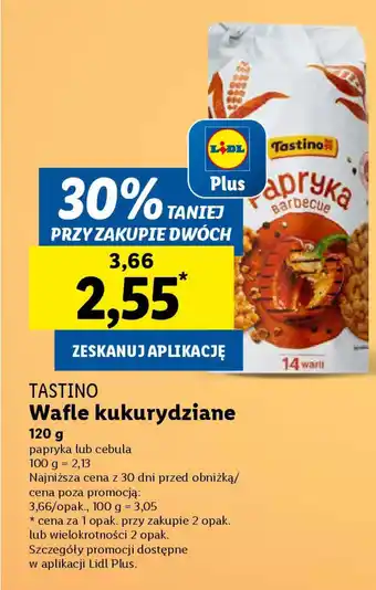 Lidl Tastino wafle kukurydziane oferta