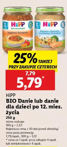 Lidl HiPP BIO Danie lub danie dla dzieci oferta