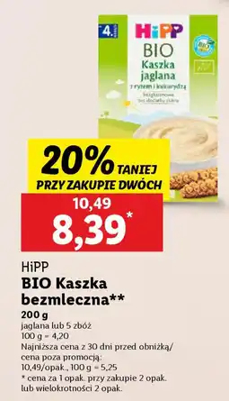 Lidl Hipp bio kaszka bezmleczna oferta