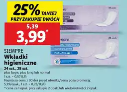 Lidl Siempre wkładki higieniczne oferta