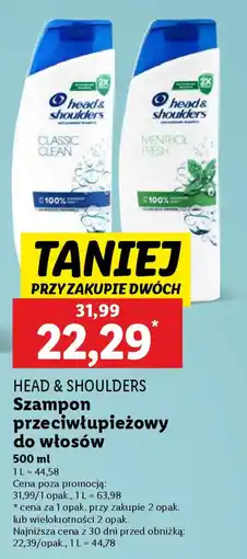 Lidl Head & shoulders szampon przeciwłupieżowy do włosów oferta