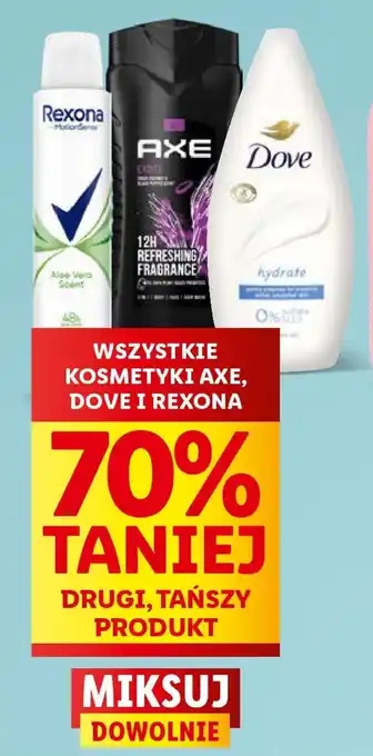 Lidl Wszystkie kosmetyki axe, dove i rexona oferta