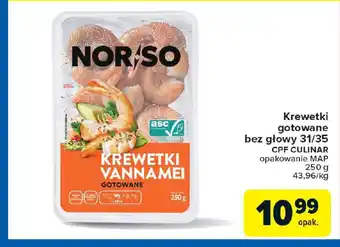 Carrefour Krewetki gotowane bez głowy 31/35 cpf culinar oferta